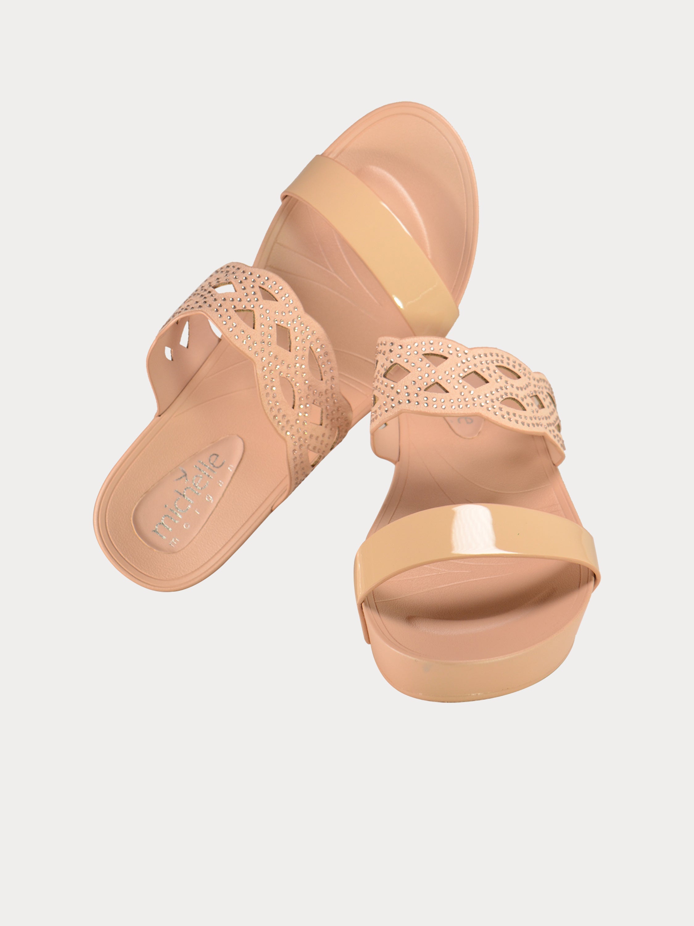 Michelle Morgan Women's Platform Sandals #color_Beige