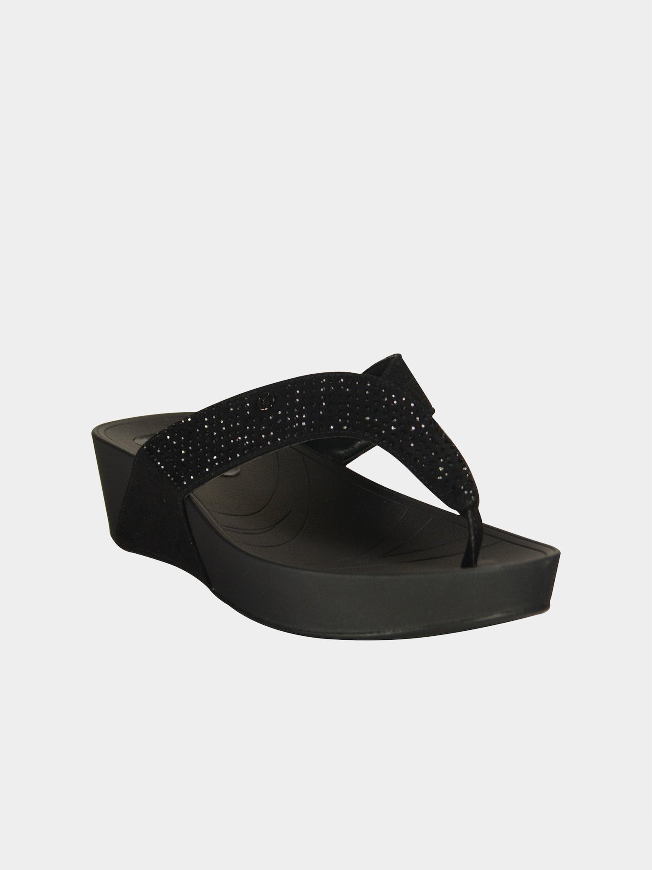 Michelle Morgan 814286 Women's Slider Sandals #color_Black