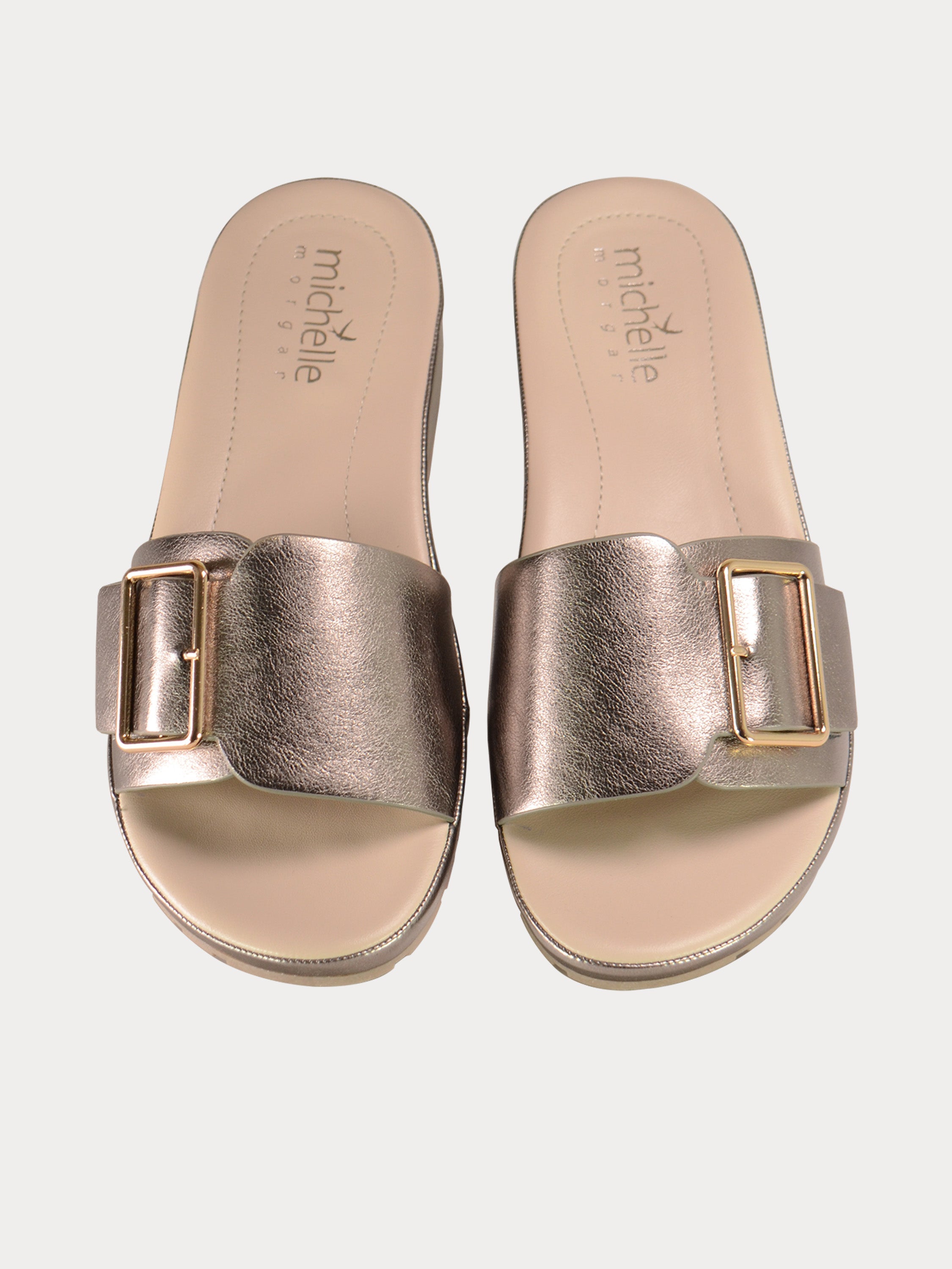 Michelle Morgan 814050 Women's Slider Sandals #color_Grey