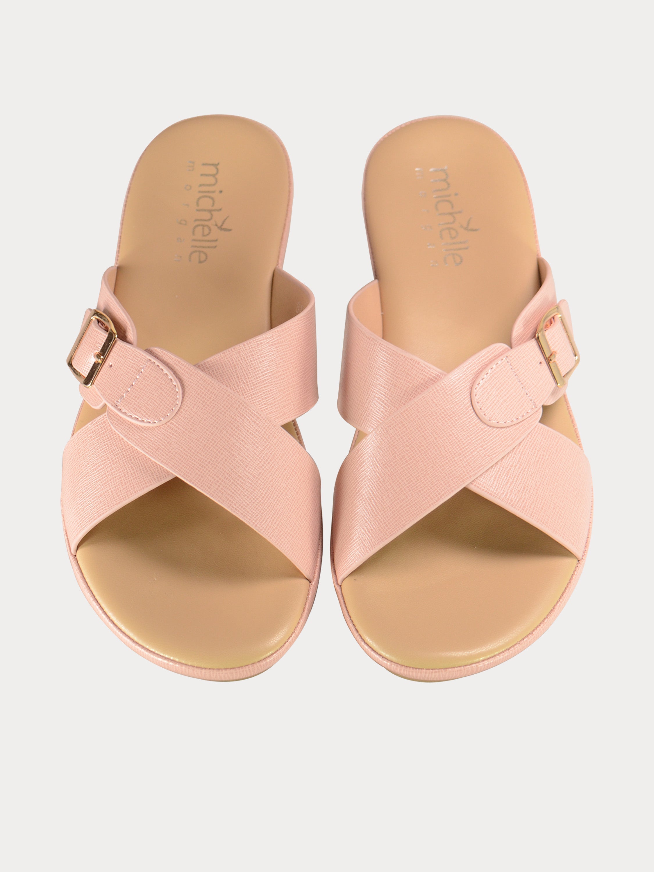 Michelle Morgan Women's Slider Sandals #color_Pink