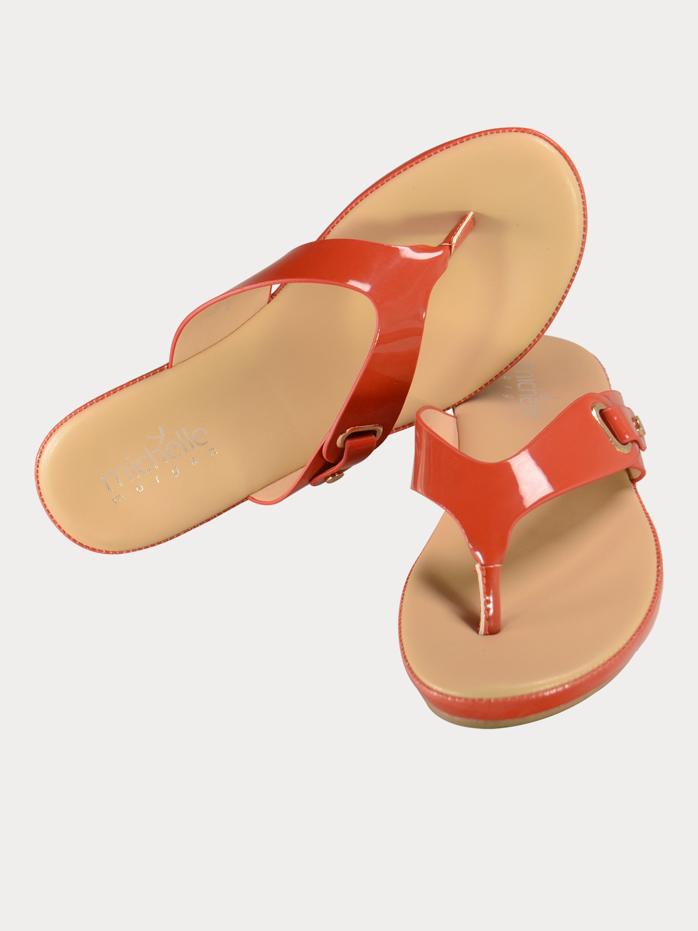 Michelle Morgan 814676 Women's Slider Sandals #color_Red