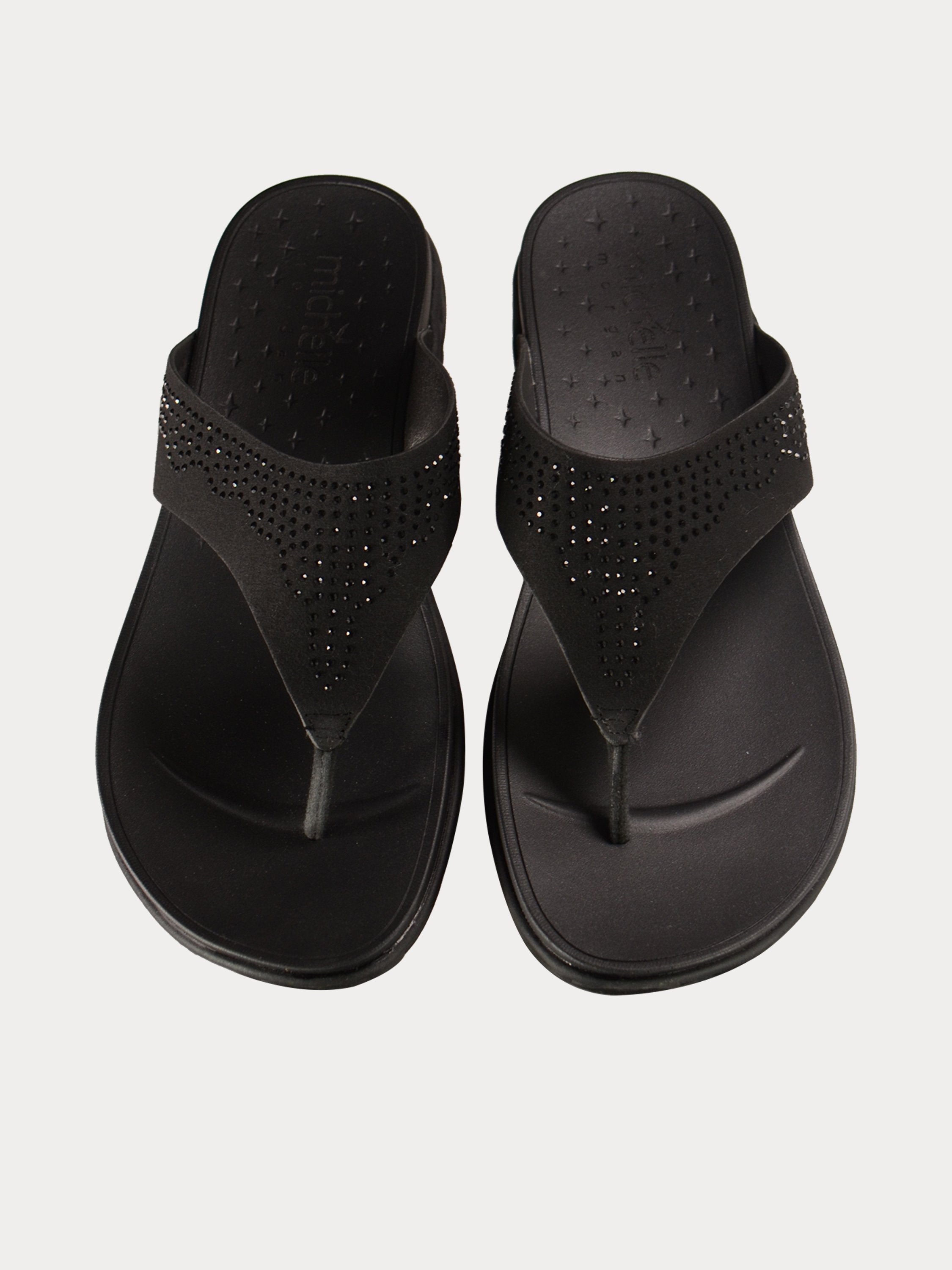Michelle Morgan 814083 Women's Slip On Sandals #color_Black