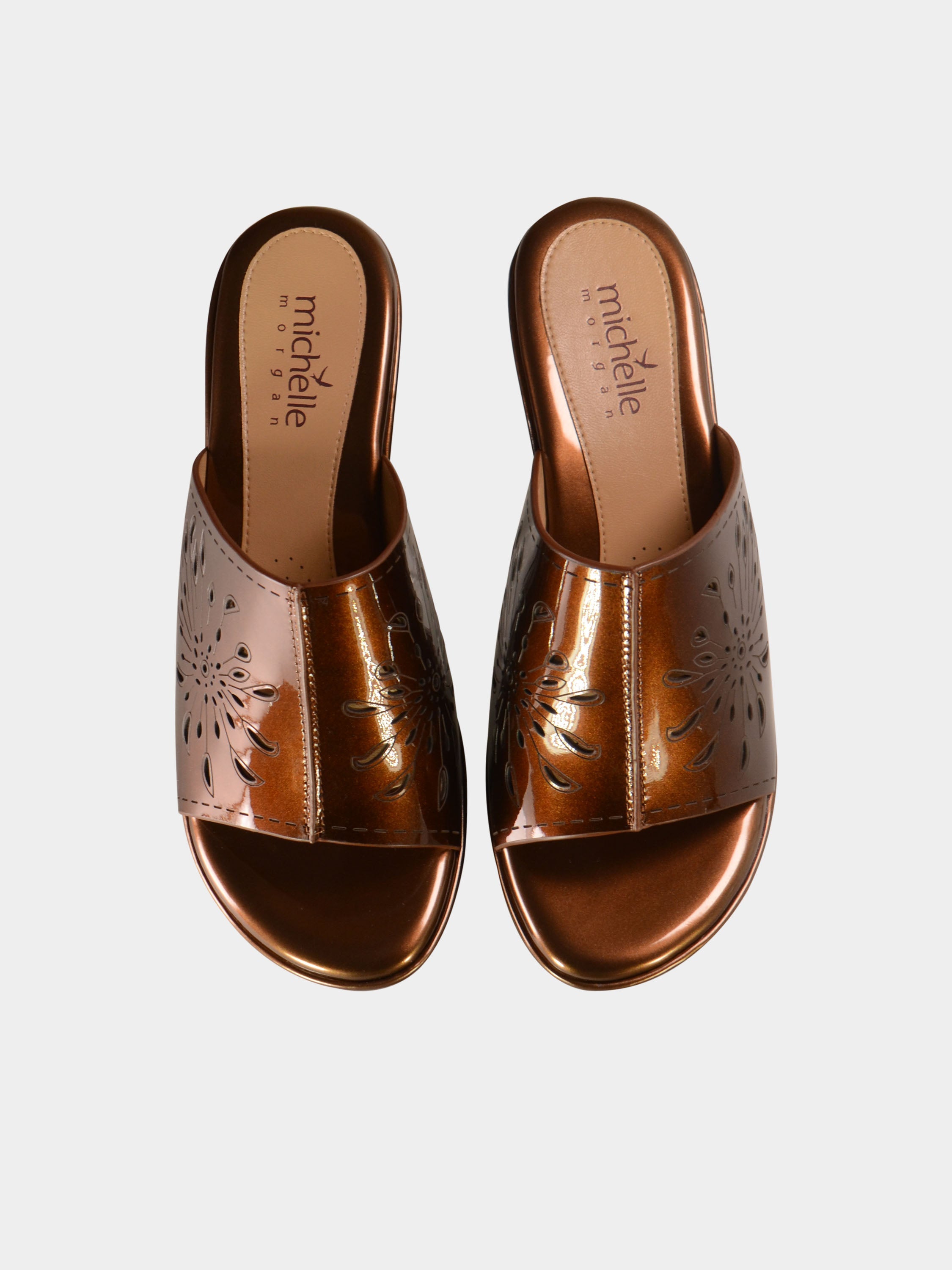 Michelle Morgan 1928-1 Women's Wedge Sandals #color_Brown