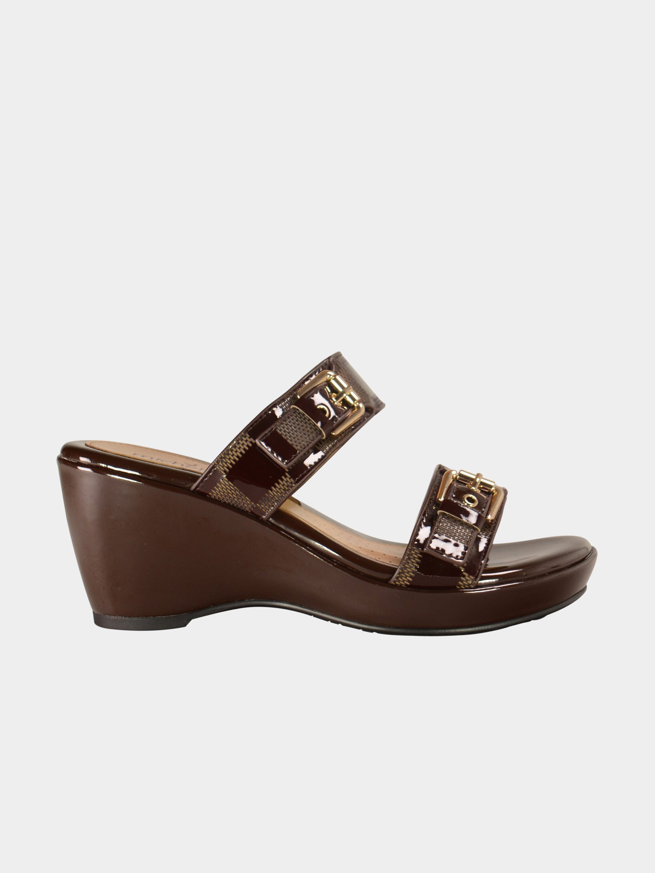Michelle Morgan 780-8 Women's Wedge Sandals #color_Brown