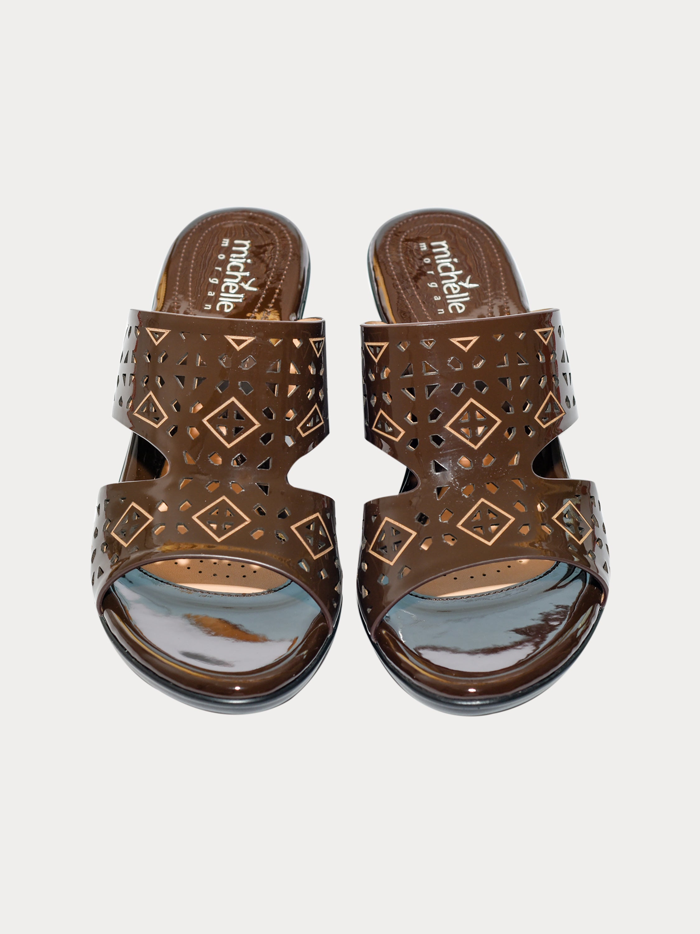 Michelle Morgan 000365 Women's Wedge Sandals #color_Brown