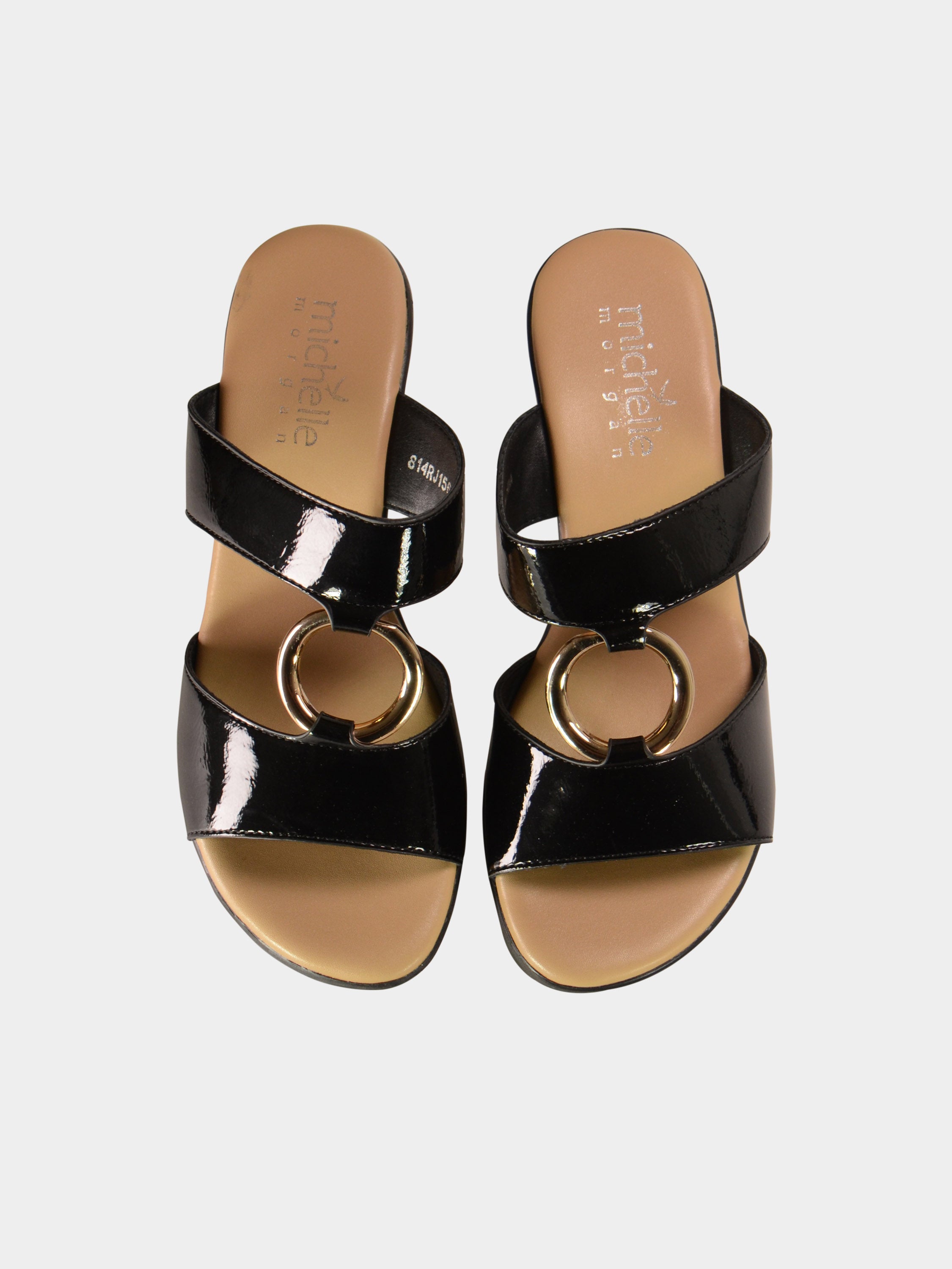 Michelle Morgan 814156 Women's Wedge Sandals #color_Black