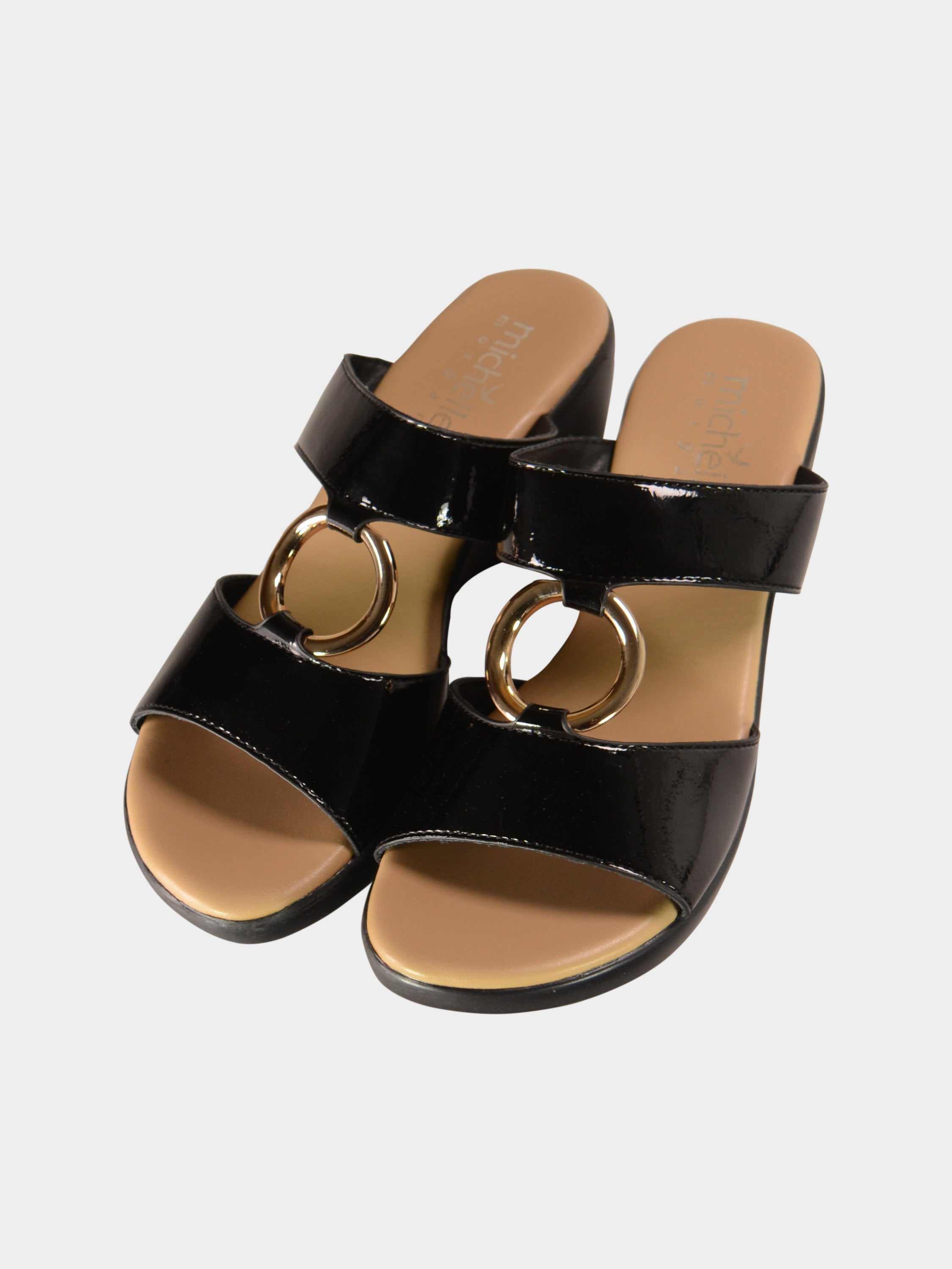 Michelle Morgan 814156 Women's Wedge Sandals #color_Black