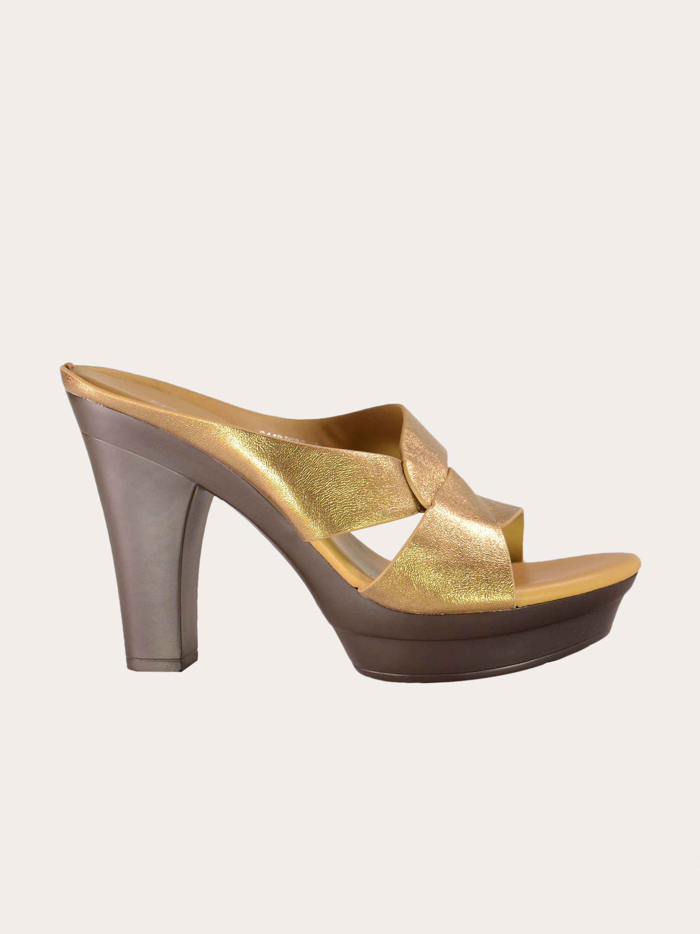 Michelle Morgan 914RJ636 Women's Brushed Heeled Sandals #color_Gold