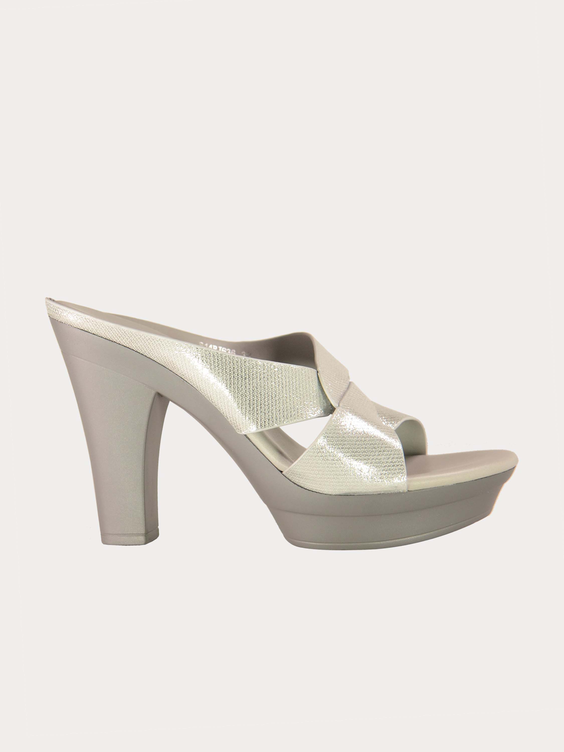 Michelle Morgan 914RJ636 Women's Glitzy Heeled Sandals #color_Silver