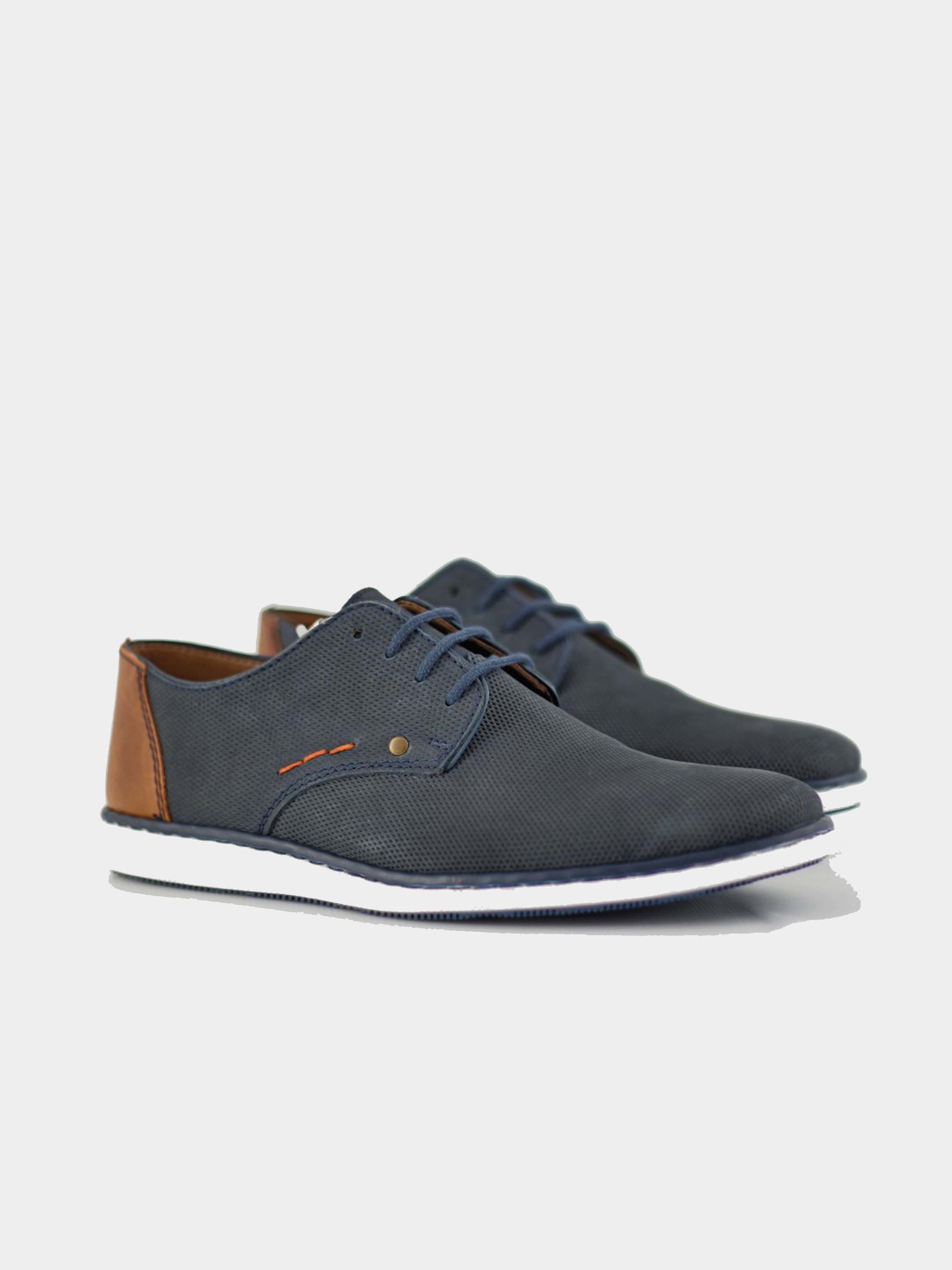 Rieker 17833 Men's Casual Lace Up Shoes #color_Blue