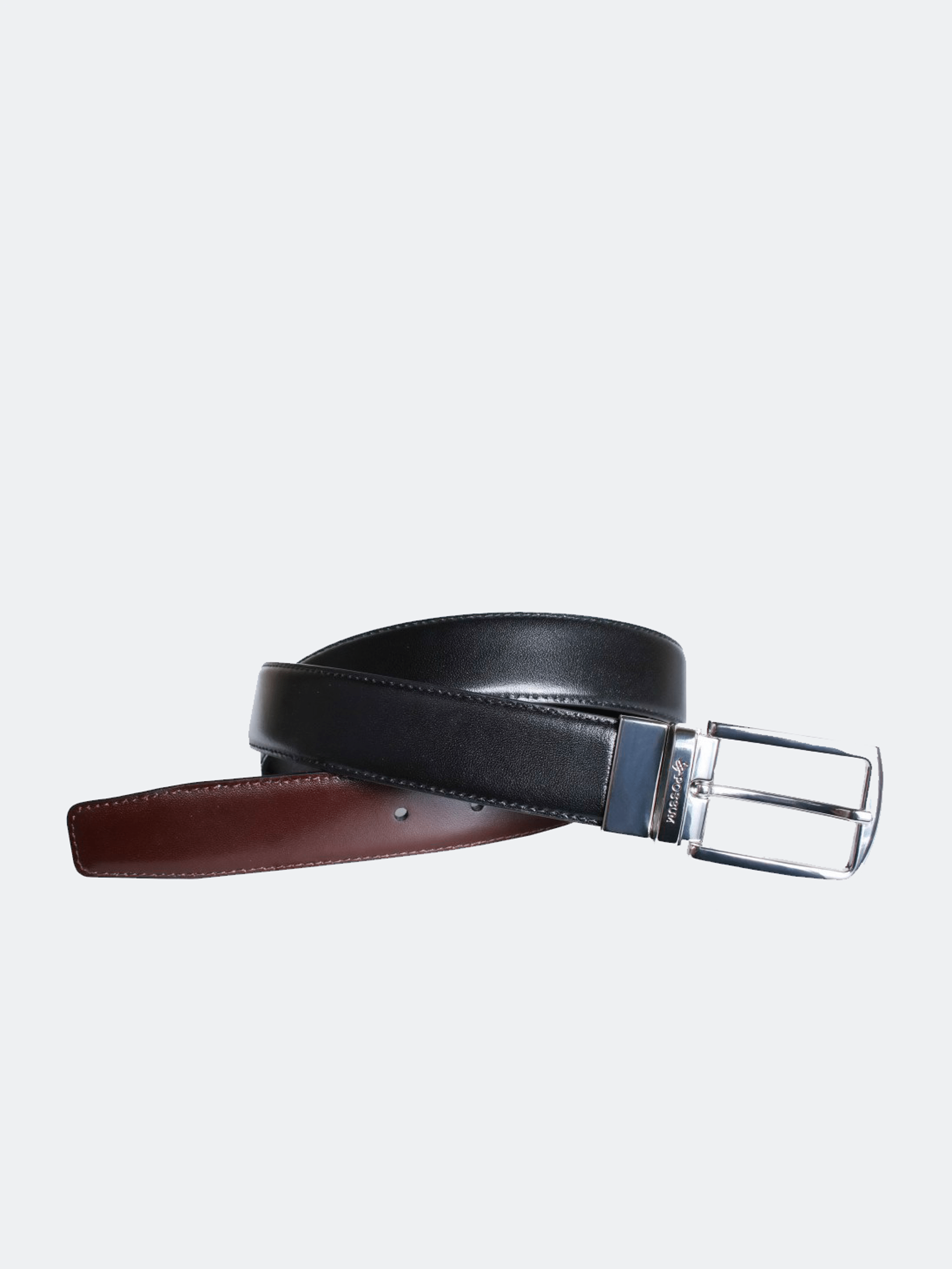 Possum Reversible Semi/Gloss Leather Belt Stitched