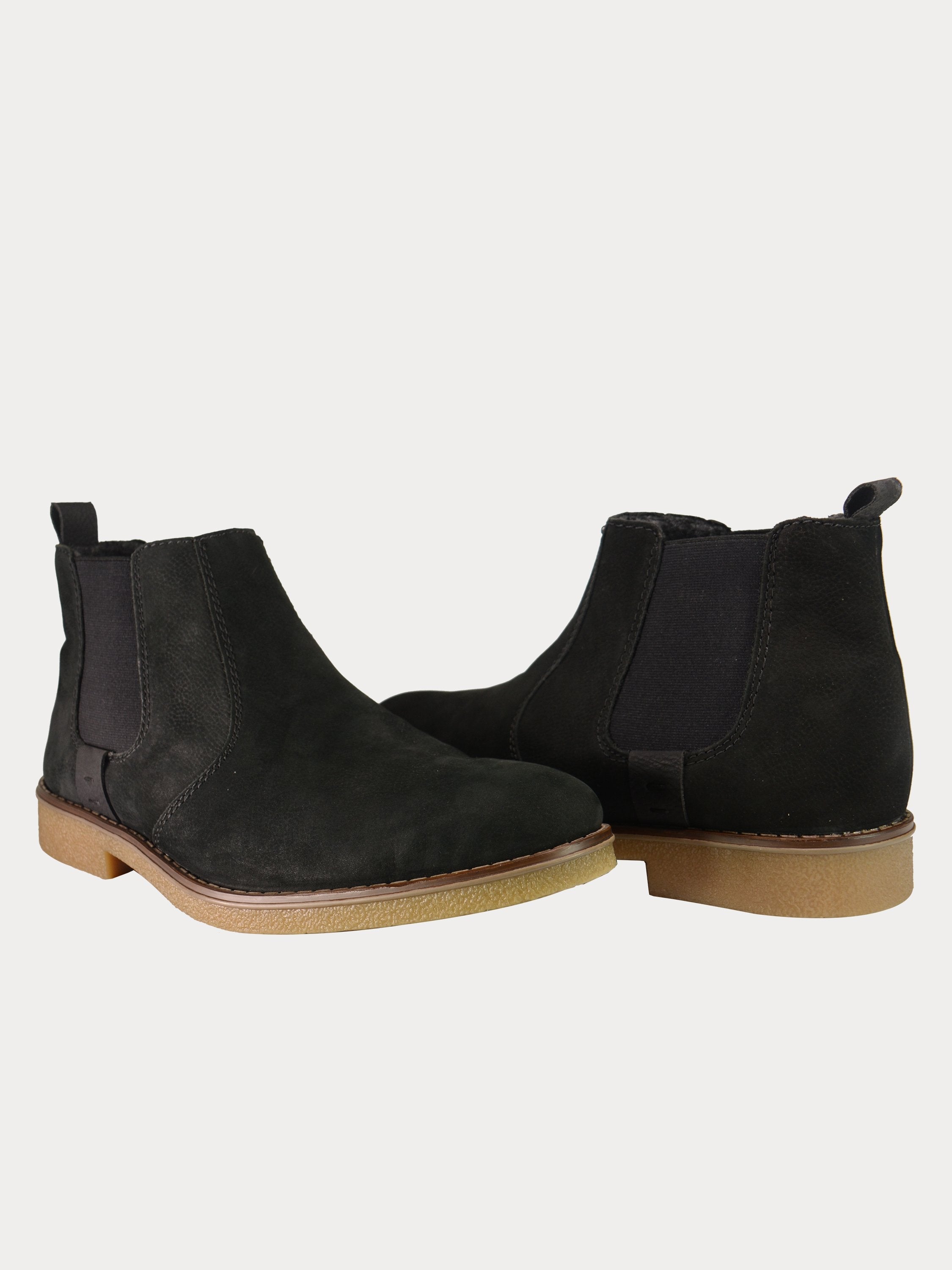 Rieker 33853 Men's Suede Chelsea Boots #color_Black