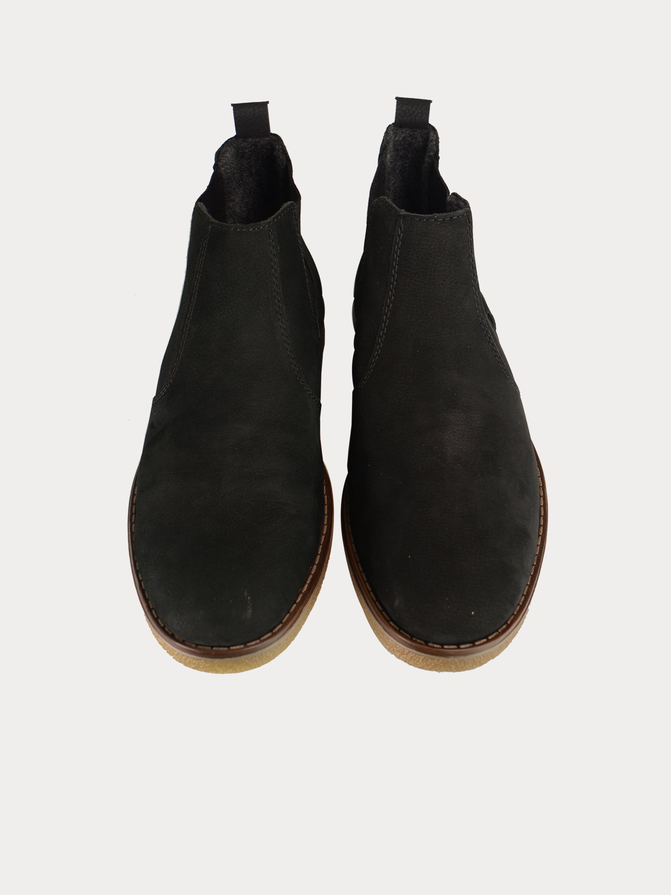 Rieker 33853 Men's Suede Chelsea Boots #color_Black