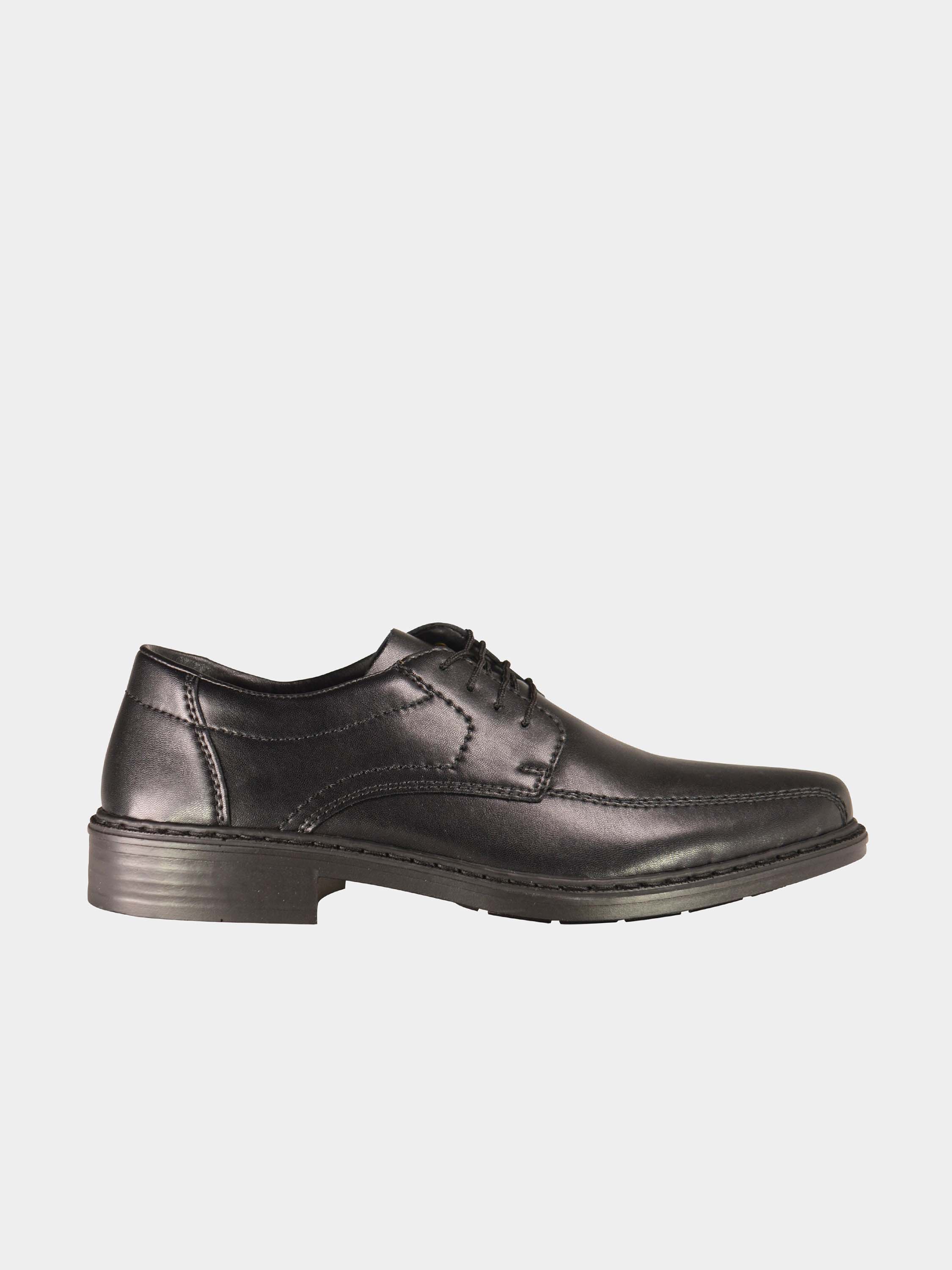 Rieker 14100 Men's Derby Formal Leather Shoes #color_Black