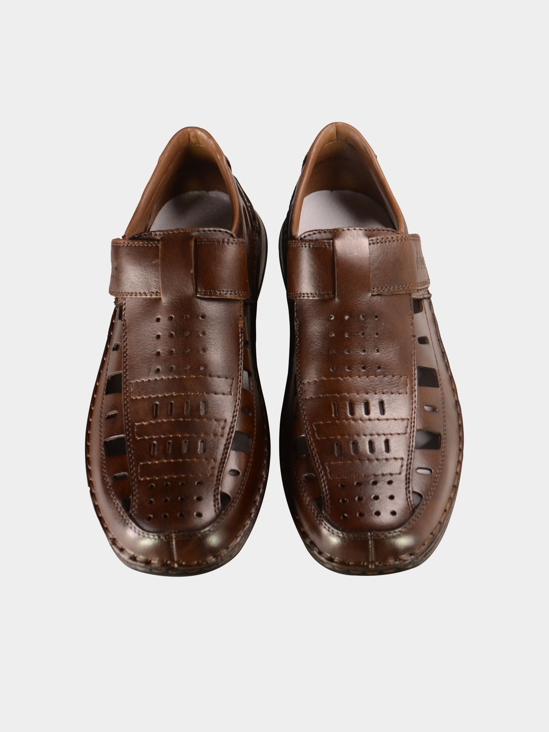 Rieker 05296 Men's Hook and Loop Shoes #color_Brown
