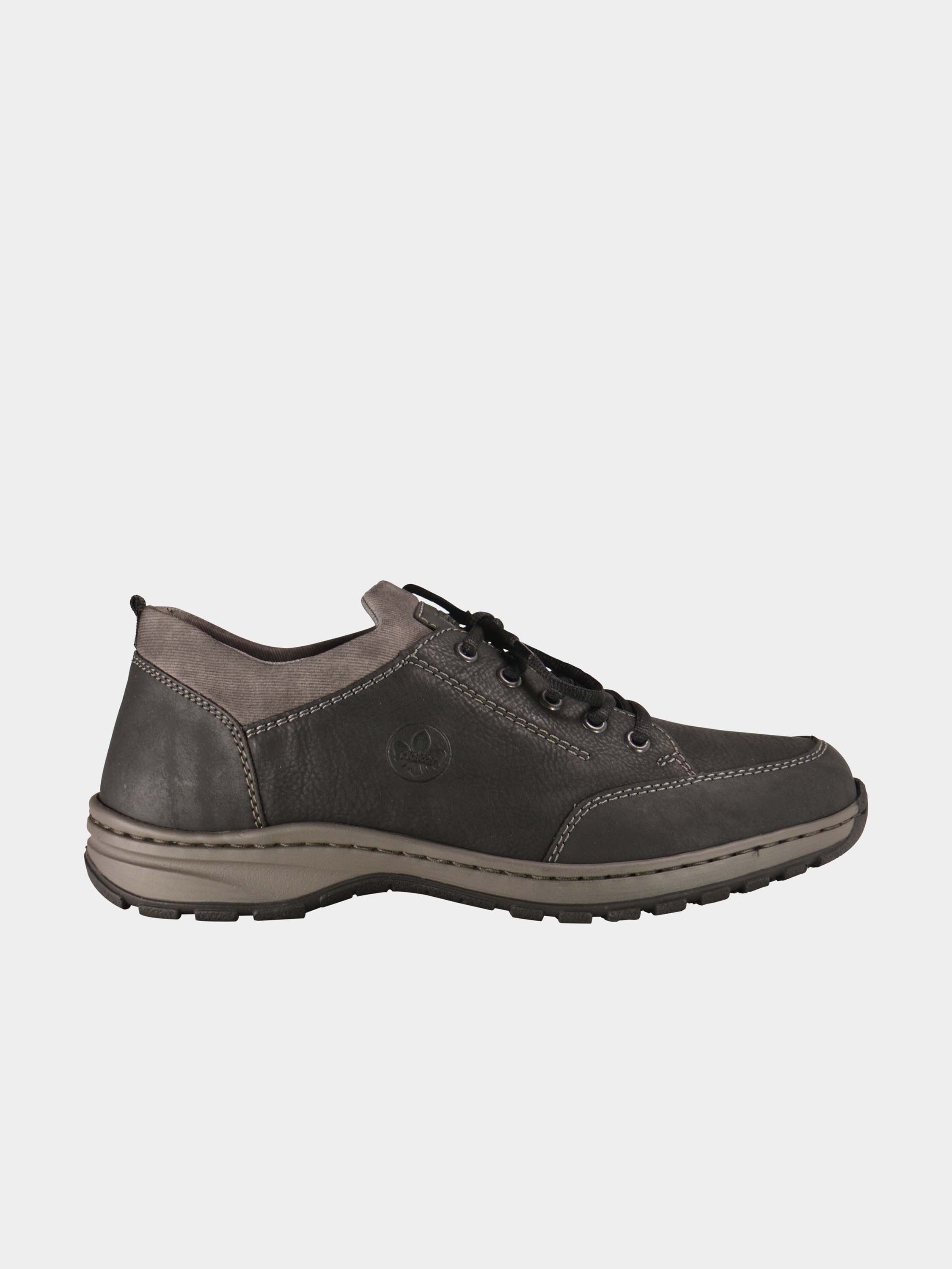 Rieker 03360 Men's Lace Up Casual Shoes #color_Black