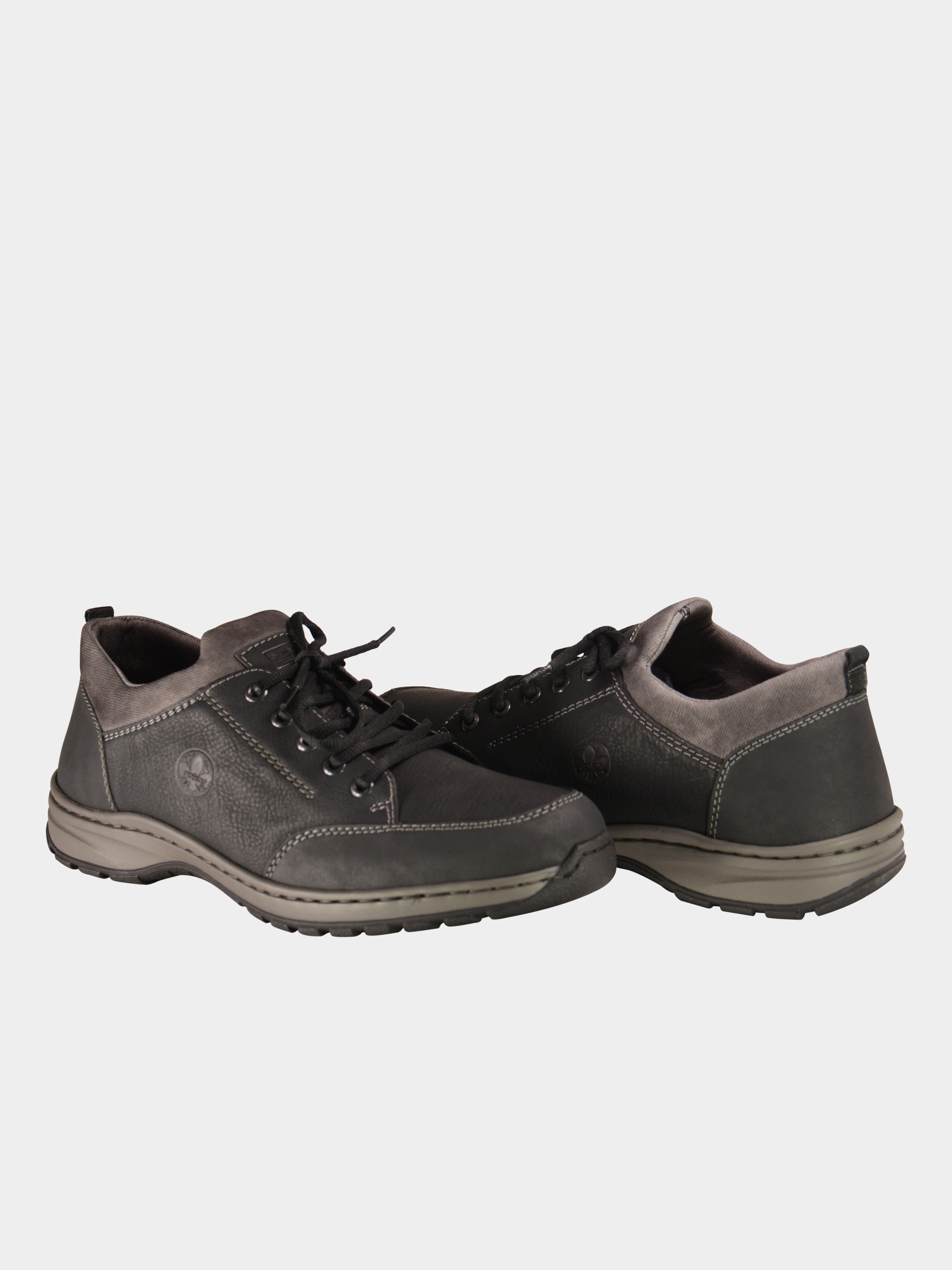 Rieker 03360 Men's Lace Up Casual Shoes #color_Black