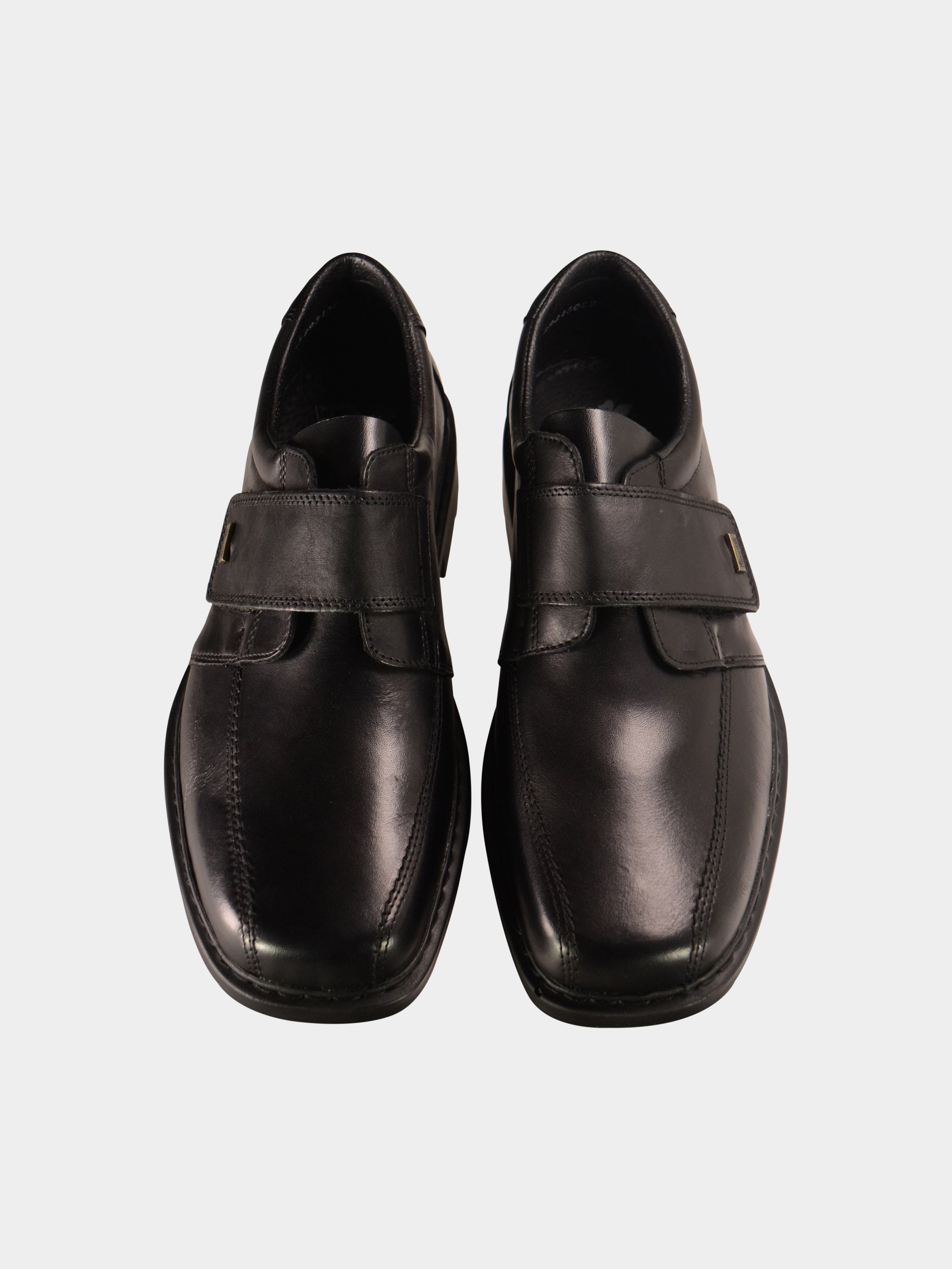 Rieker 12852 Men's Velcro Hook & Loop Shoes #color_Black