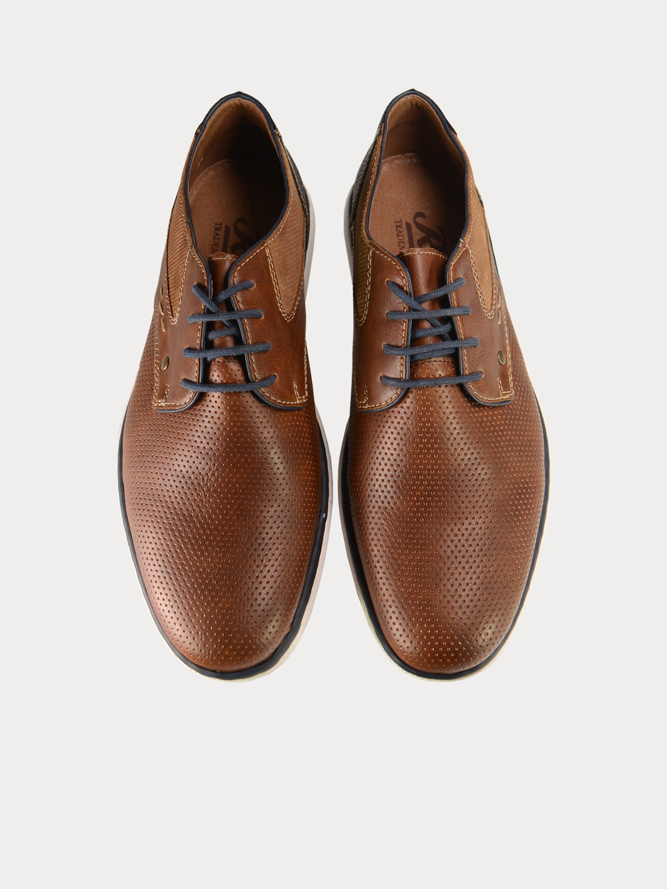 Rieker Men's Casual Lace Up Leather Shoes #color_Brown