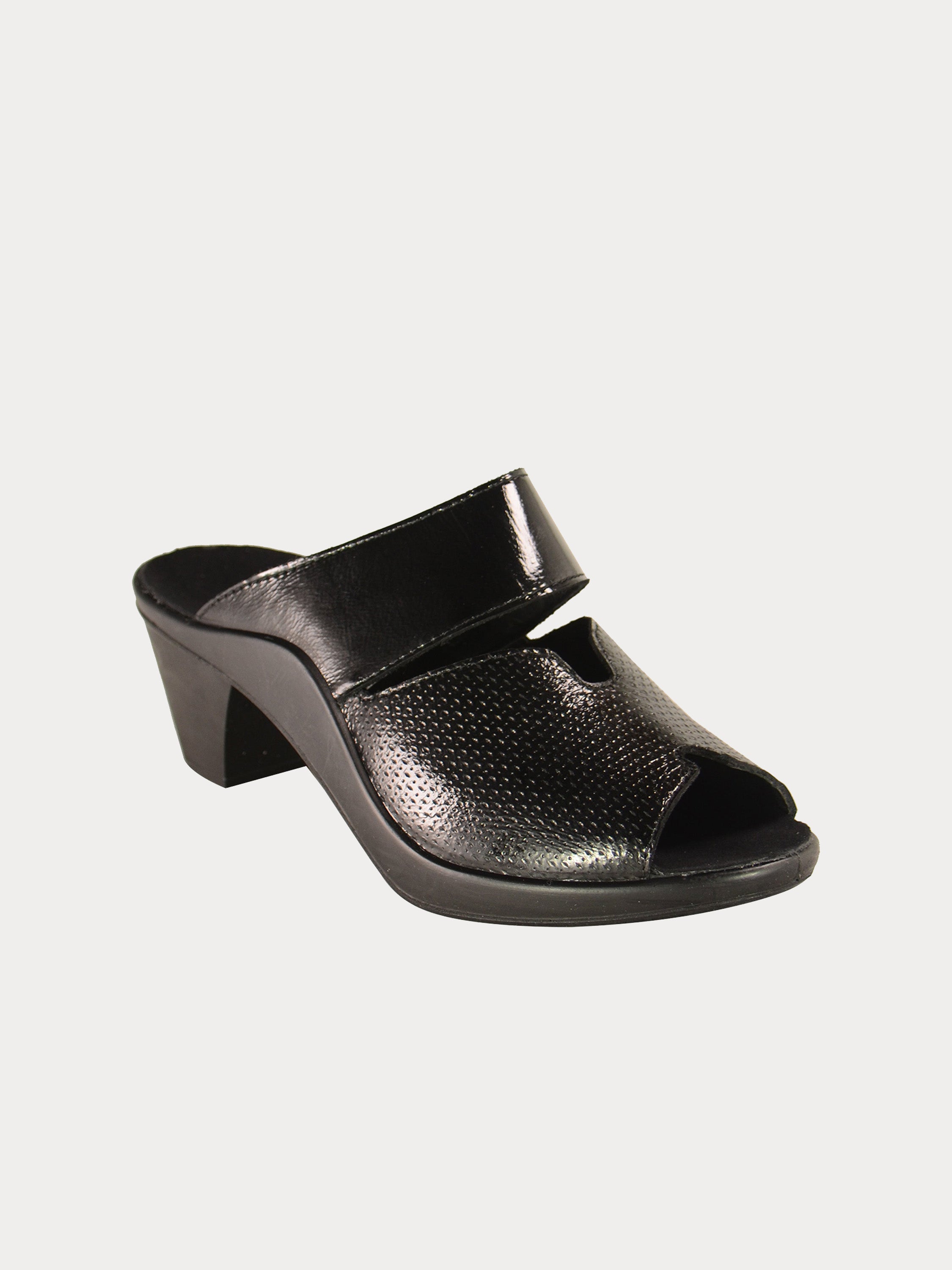 Romika 27148 Women Mokassetta Leather Sandals #color_Black