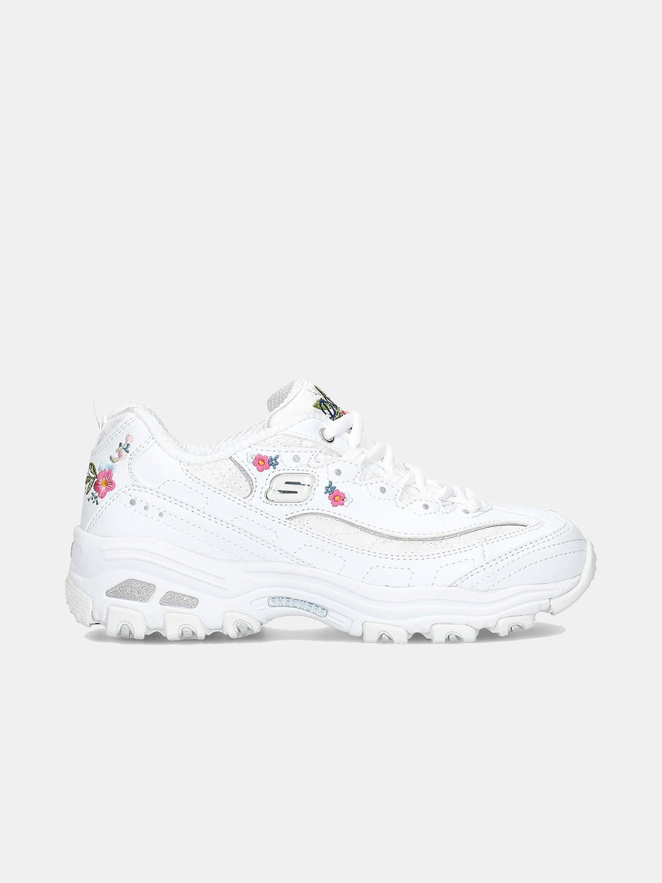 Skechers Girls D'Lites - Bright Blossoms Trainers #color_White