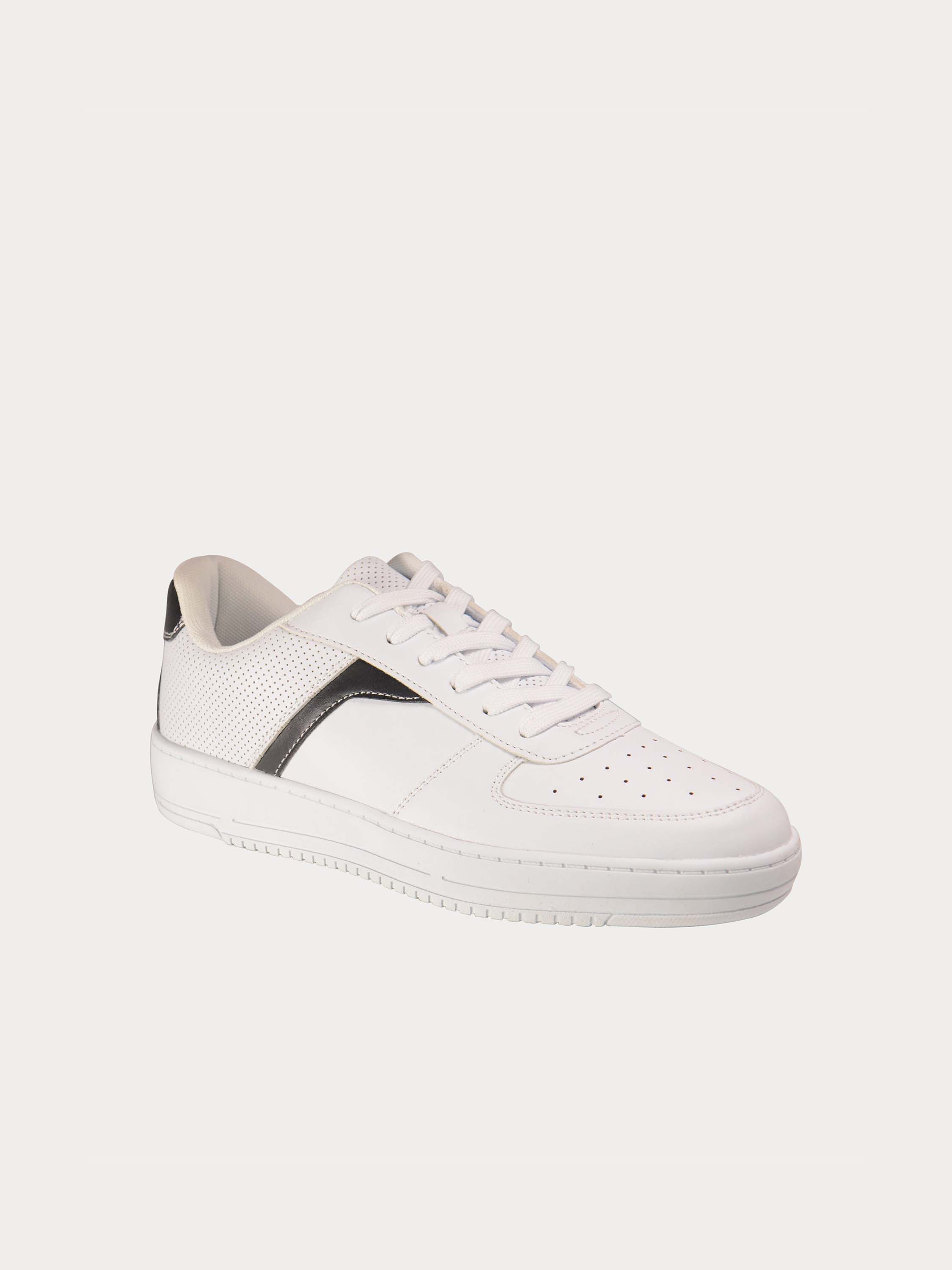 Sprox Men Lace Up Shoes in White Leather #color_White