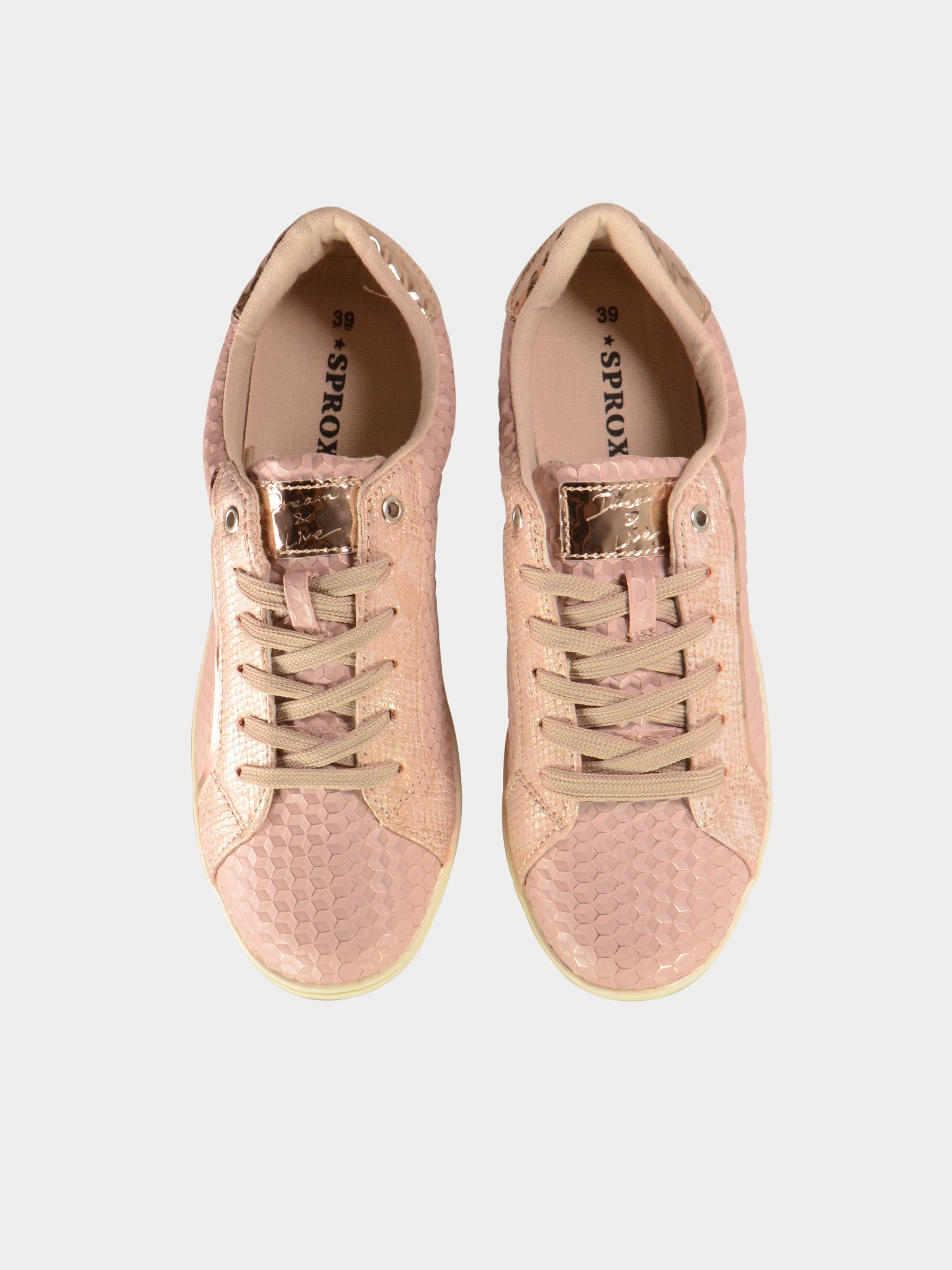 Sprox Women Lace Up Shoes #color_Beige