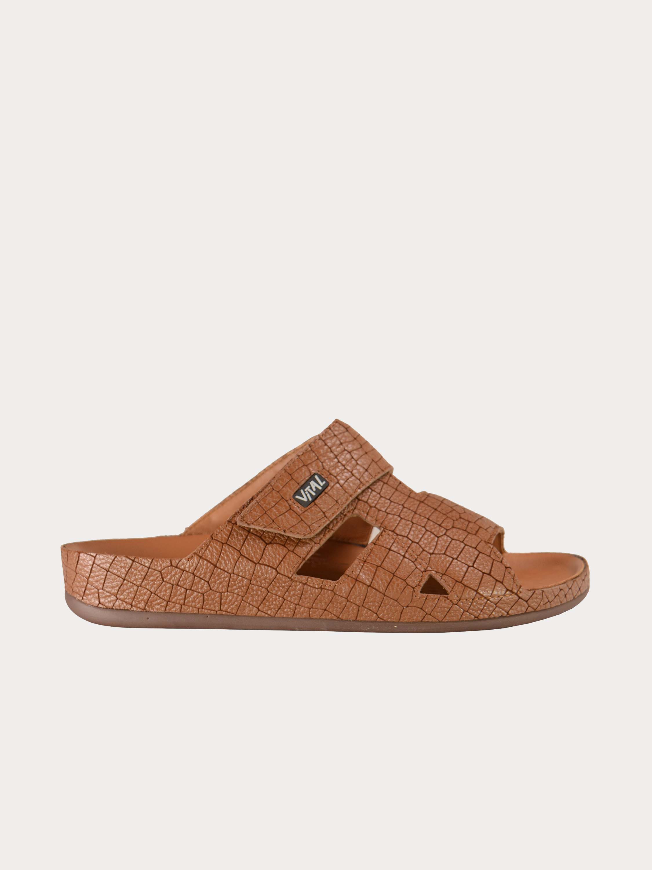 Vital Checked Pattern Sandals #color_Brown