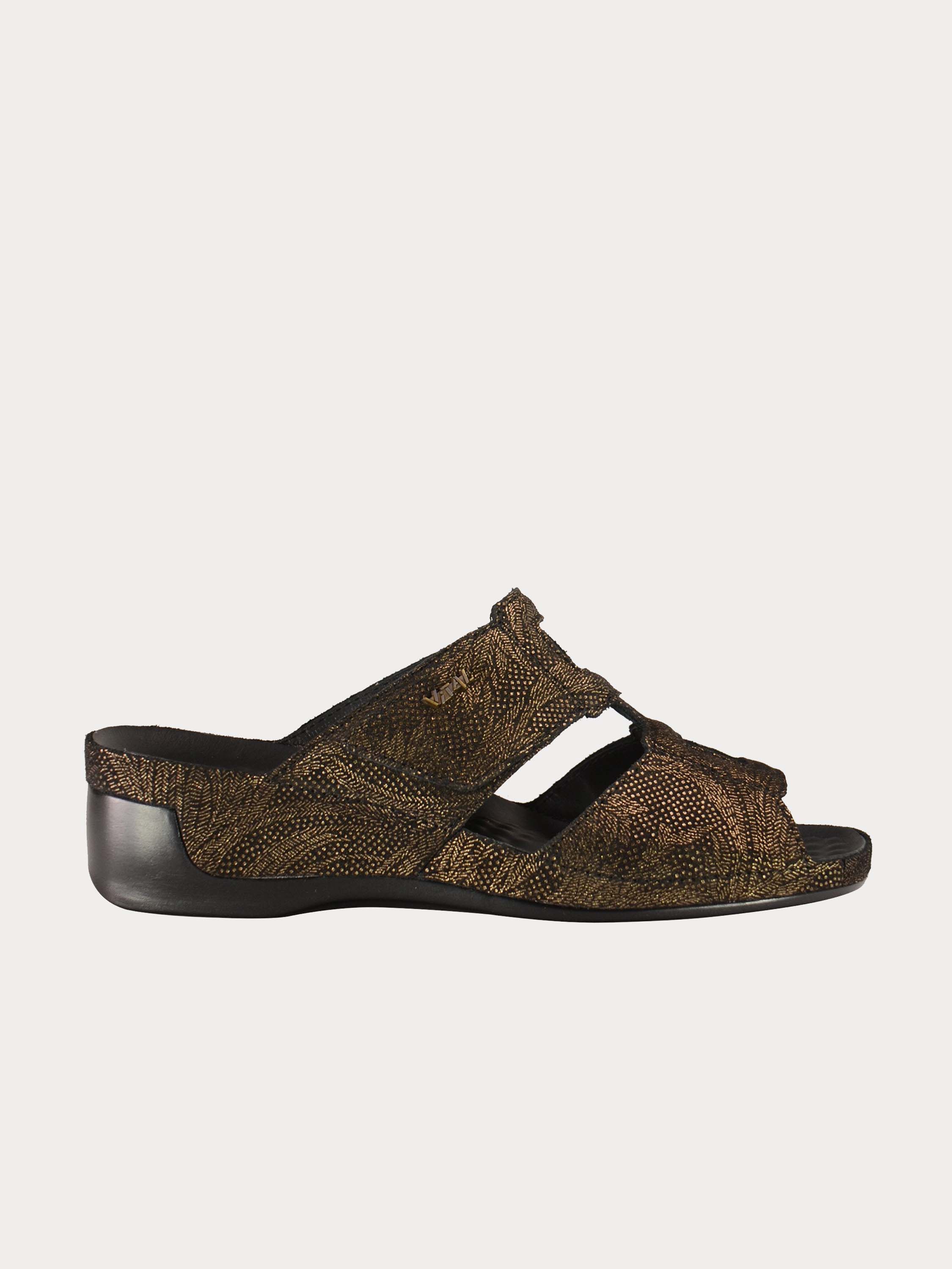 Vital Paisley Detailed Slider Sandals #color_Brown