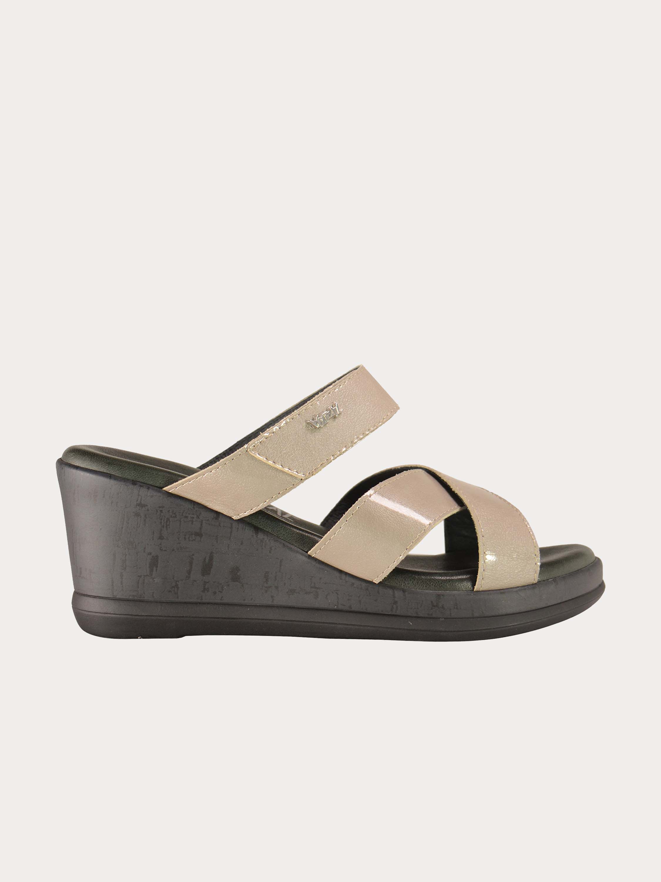 Vital Thin Strap Wedge Leather Sandals #color_Beige