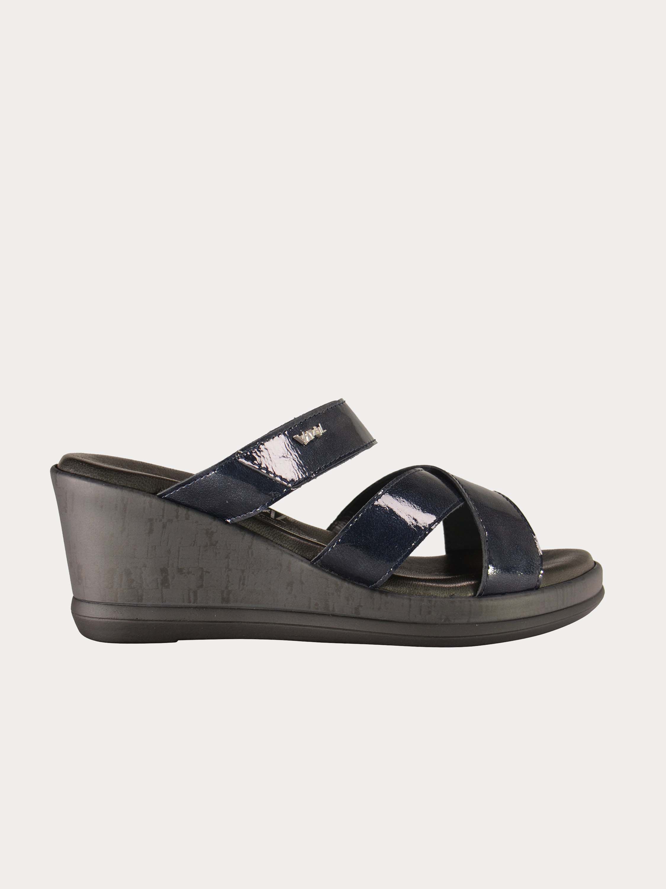 Vital Thin Strap Wedge Leather Sandals #color_Blue