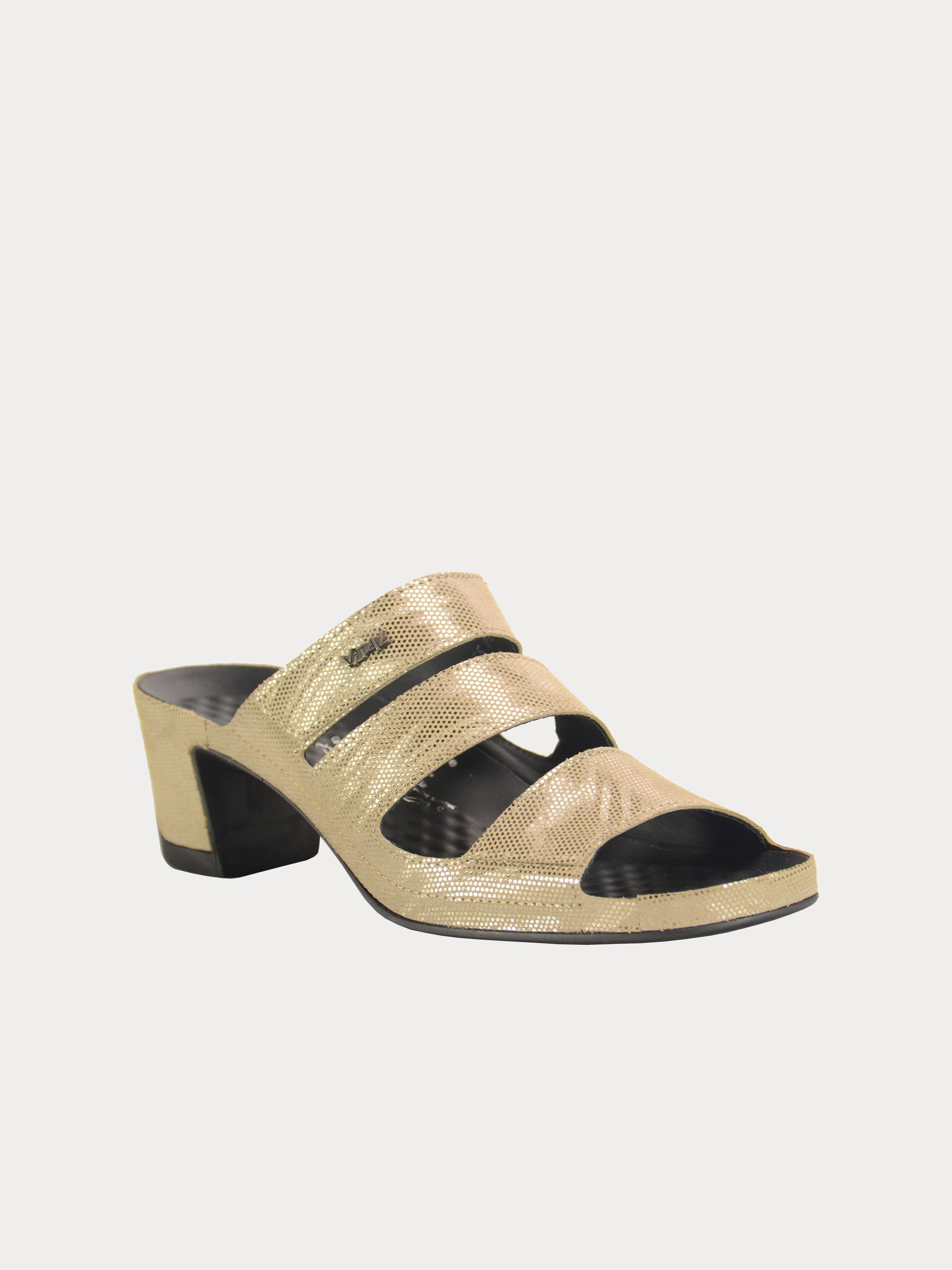 Vital Women's Leather Heeled Sandals #color_Beige