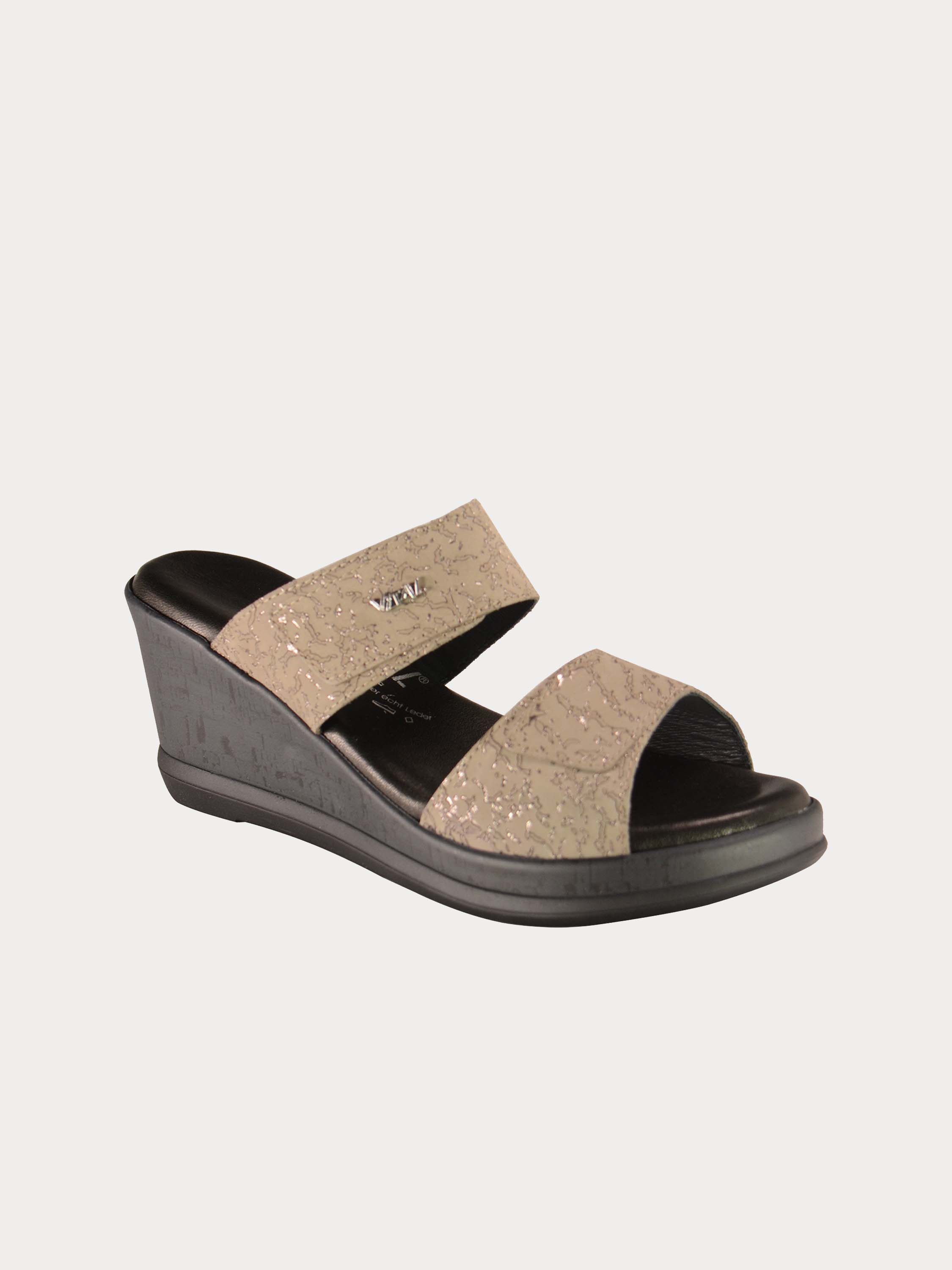 Vital Women's Leather Wedges #color_Beige