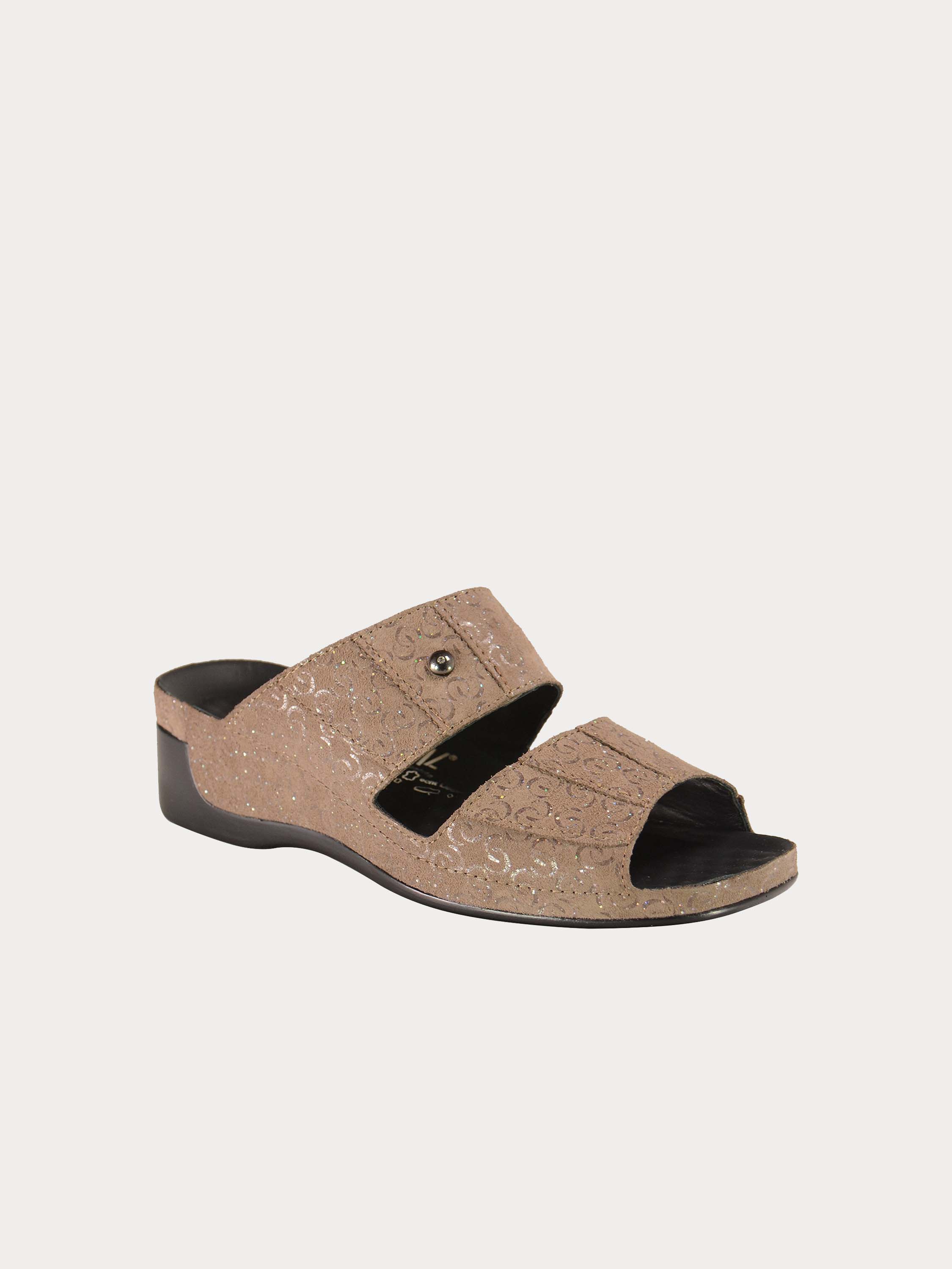 Vital Women's Slider Leather Sandals #color_Beige