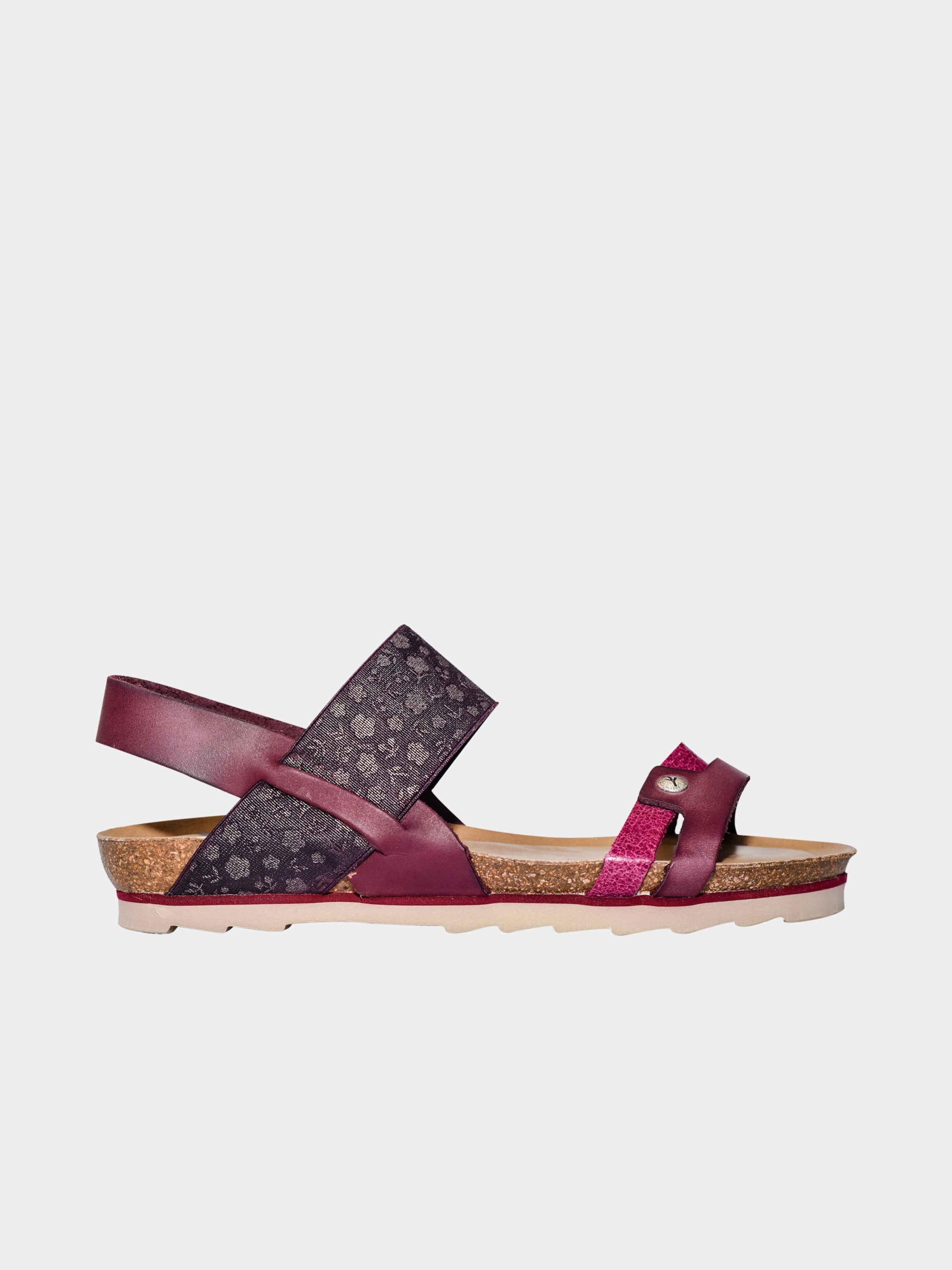 Wanda Panda Women Nadia Back Strap Sandals #color_Maroon