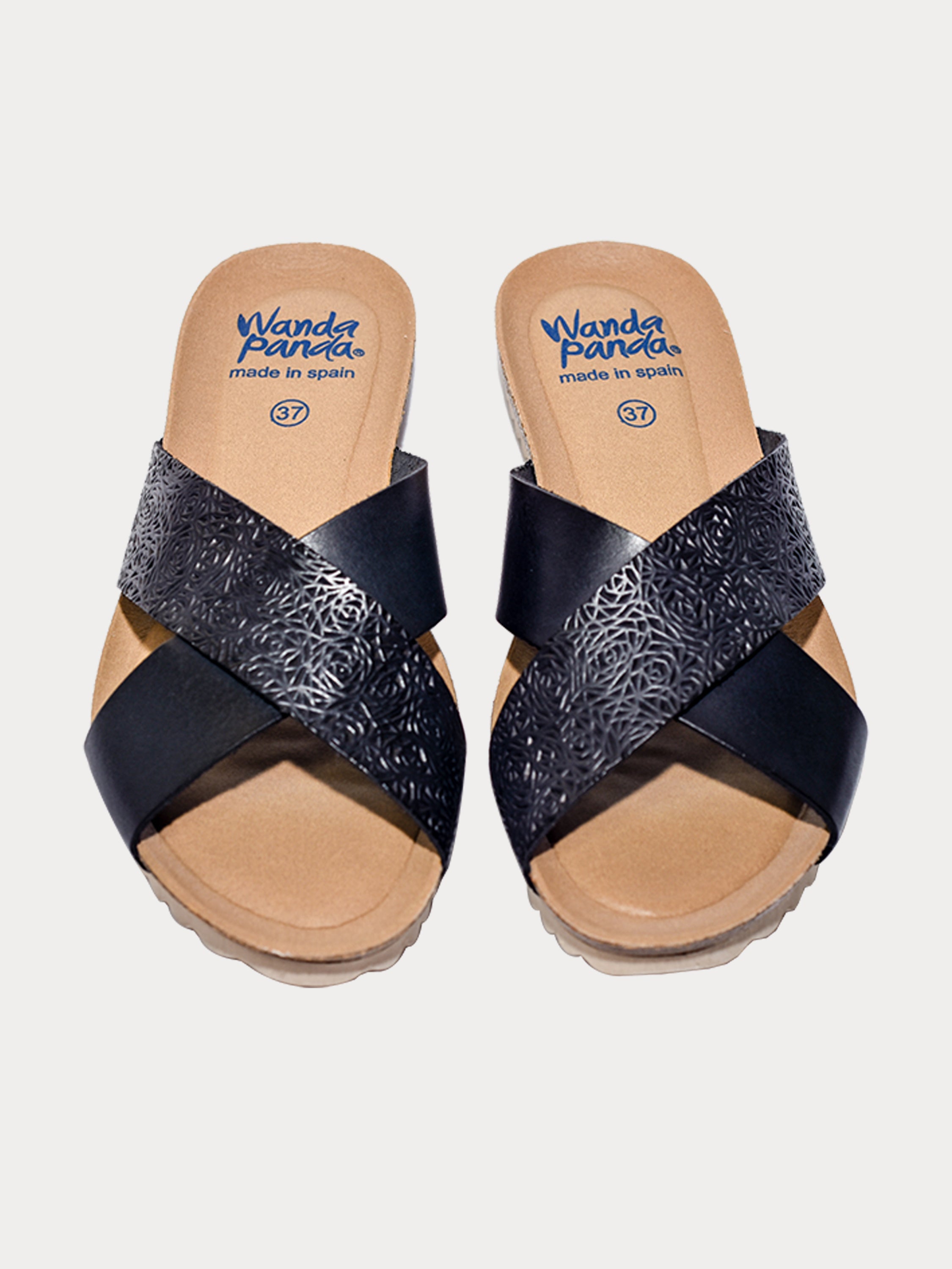 Wanda Panda Women's Rimini Sandals #color_Black